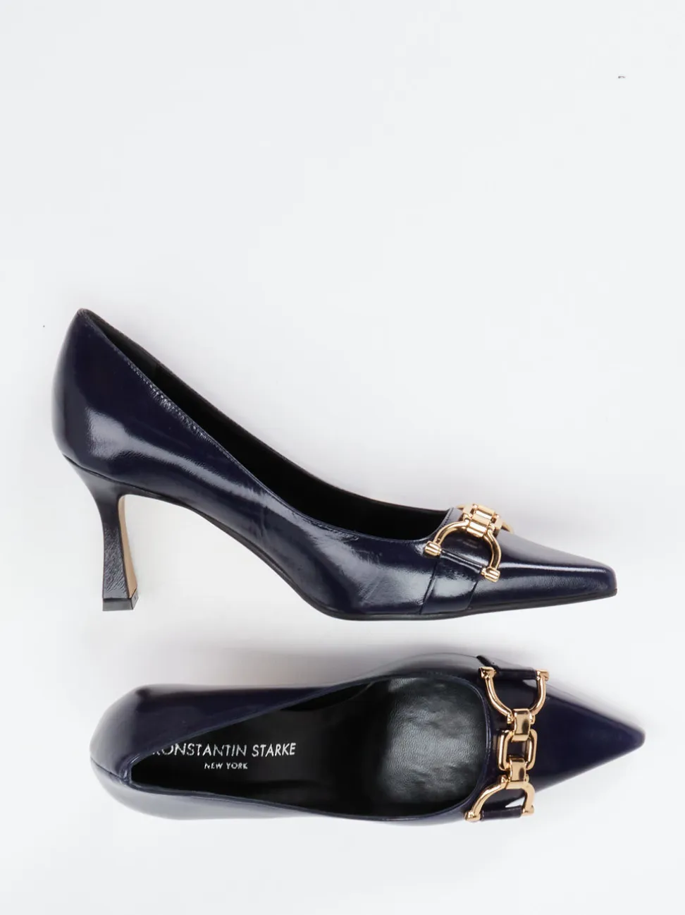 Konstantin Starke – Pumps aus Lackleder in Dunkelblau