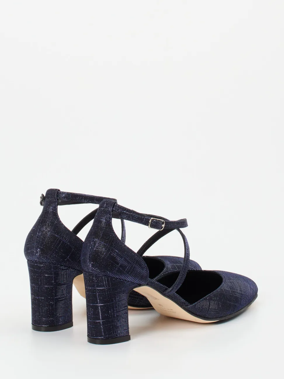 Konstantin Starke – Pumps aus Metallicleder Dunkelblau