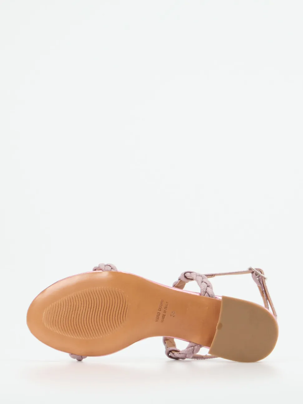 Konstantin Starke – Sandalette aus Metallicleder rosa