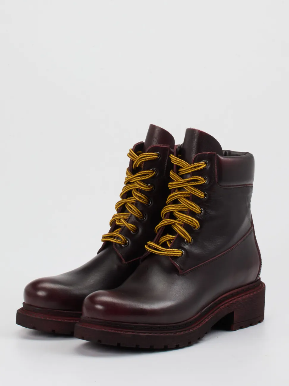 Konstantin Starke – Schnürboots aus Kalbleder Bordeauxrot