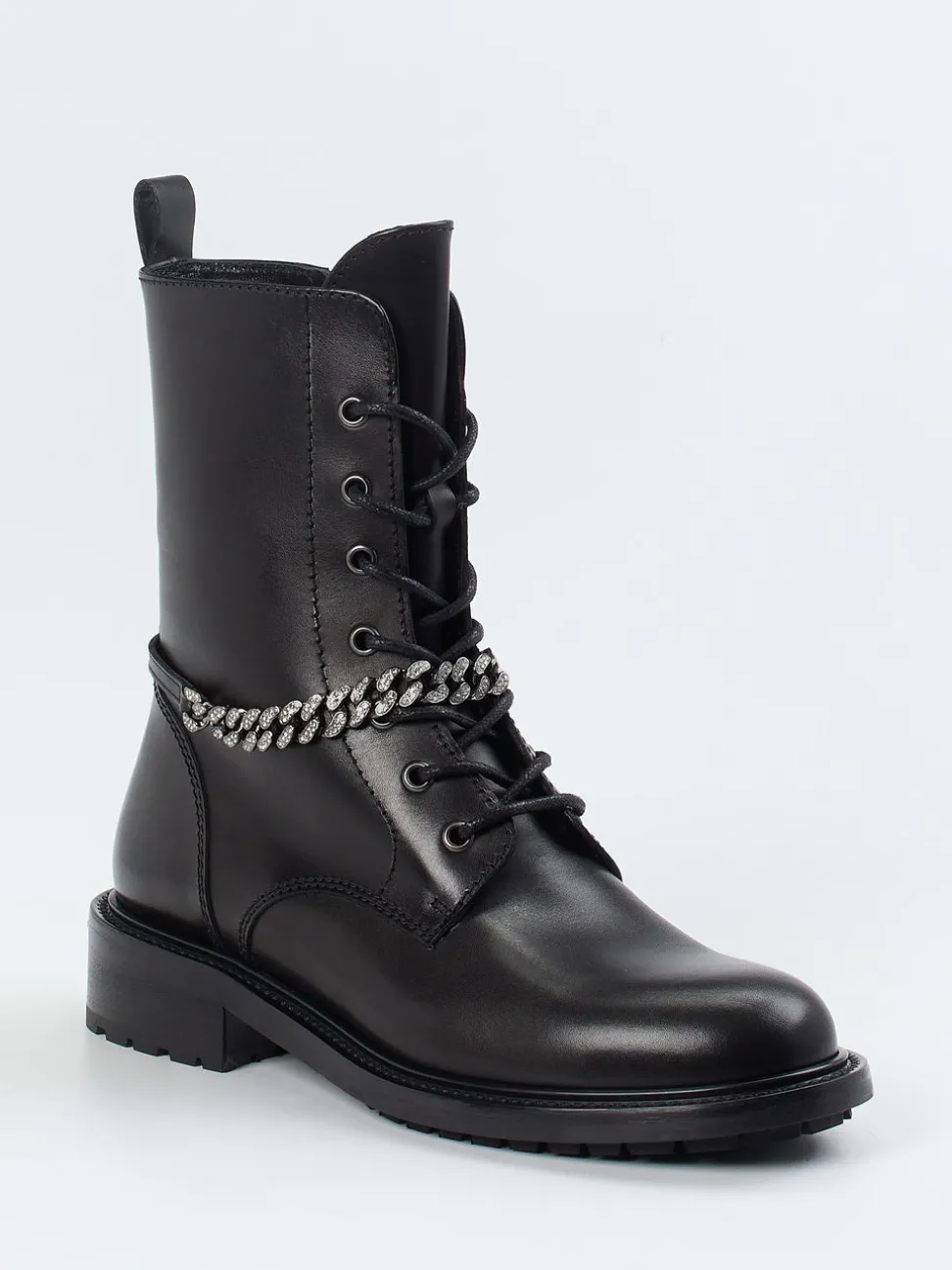 Konstantin Starke – Schnürboots aus Kalbleder Schwarz
