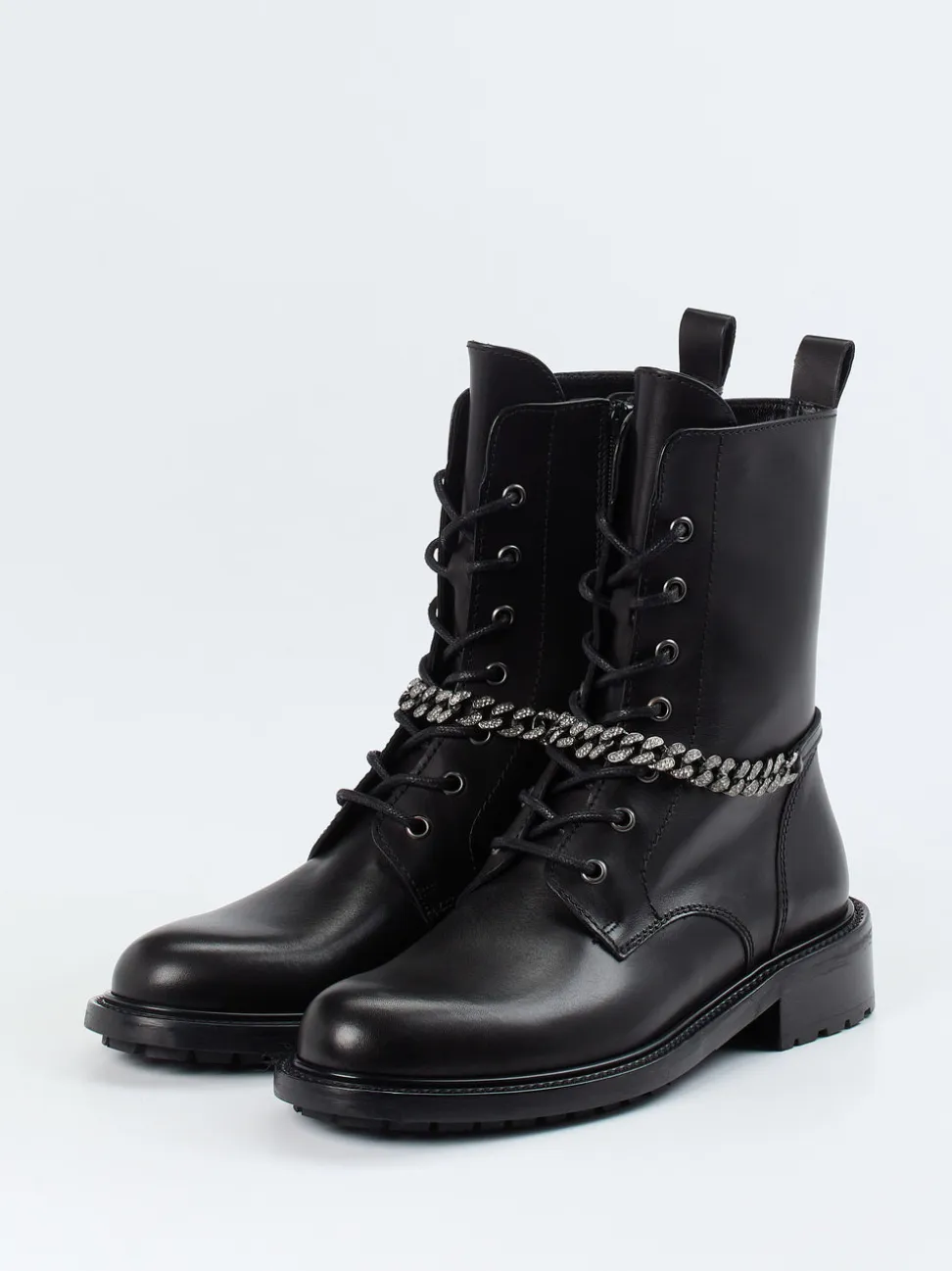 Konstantin Starke – Schnürboots aus Kalbleder Schwarz