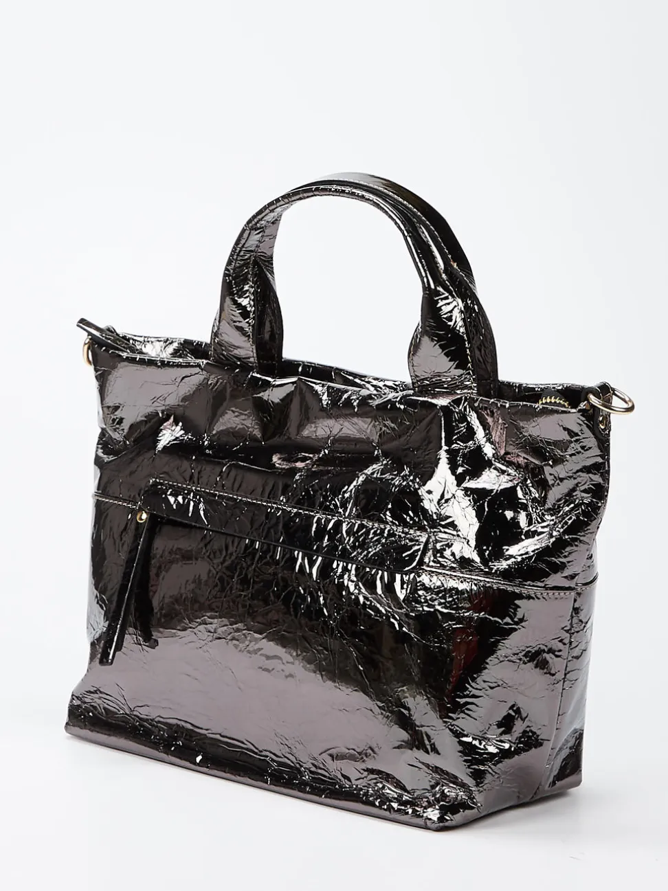 Konstantin Starke – Shopper Bag aus Lackleder Grau
