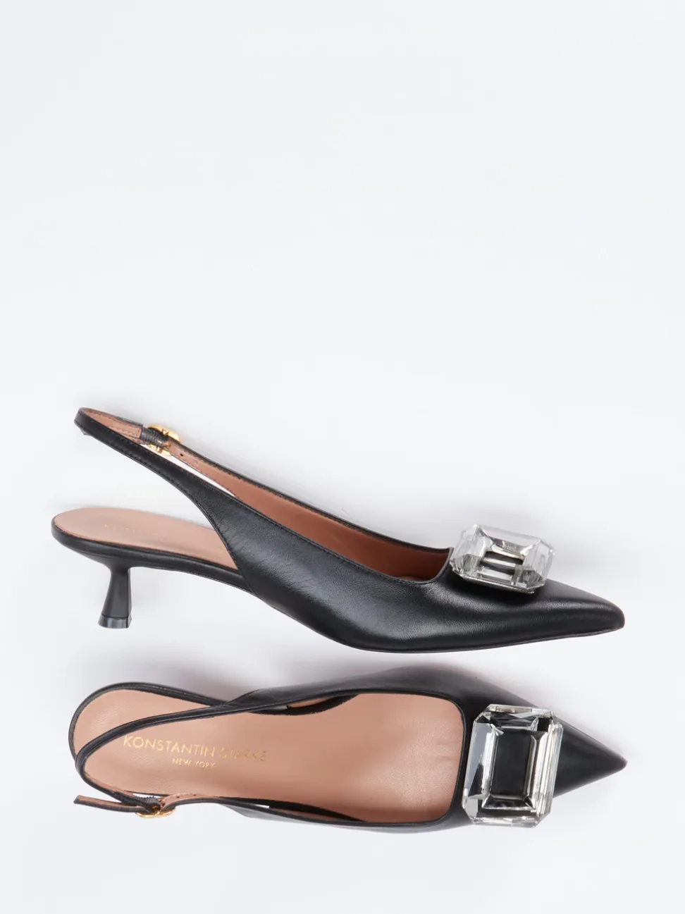 Konstantin Starke – Slingback-Pumps aus Lammleder schwarz