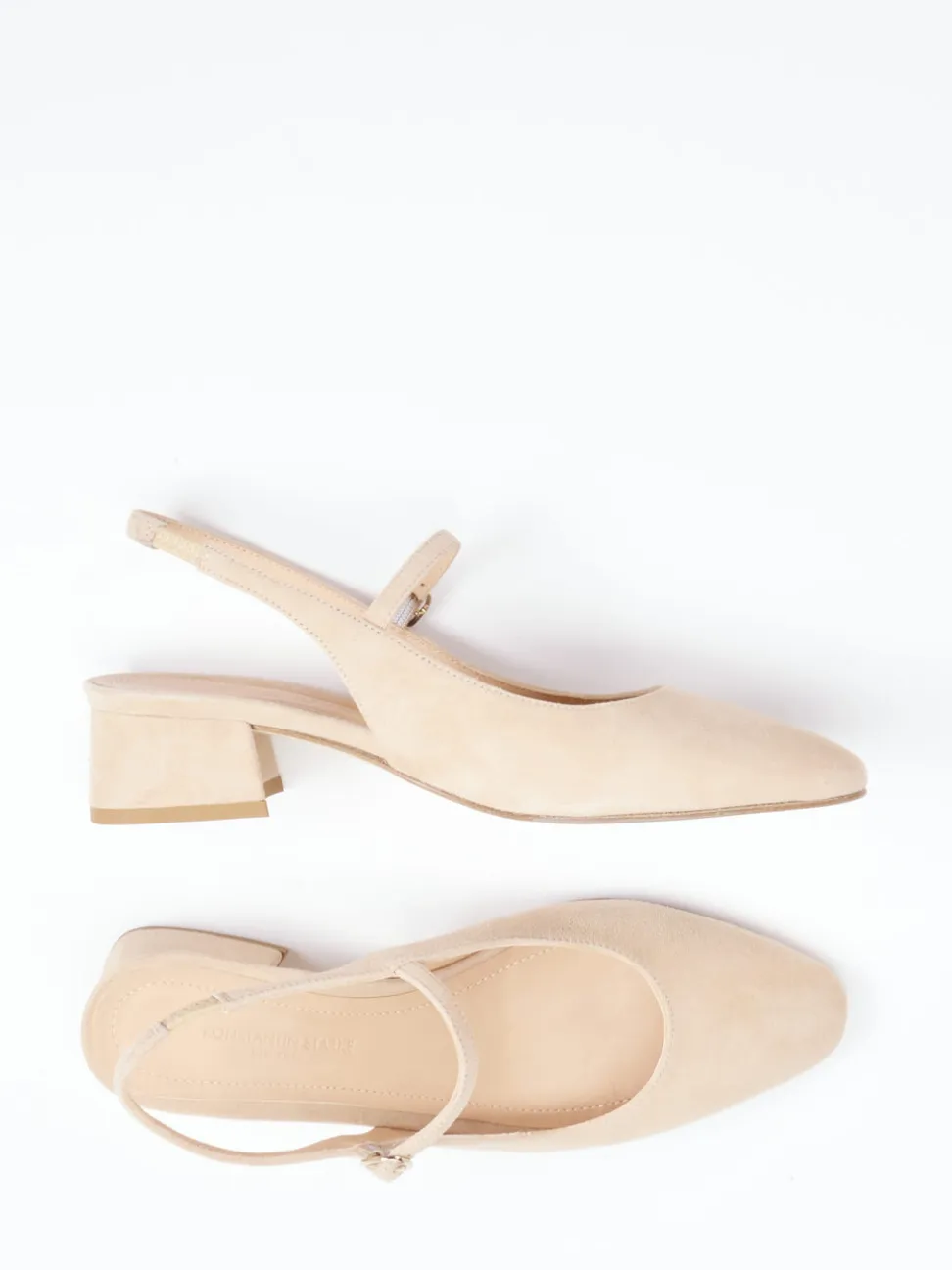 Konstantin Starke – Slingback-Pumps aus Veloursleder beige