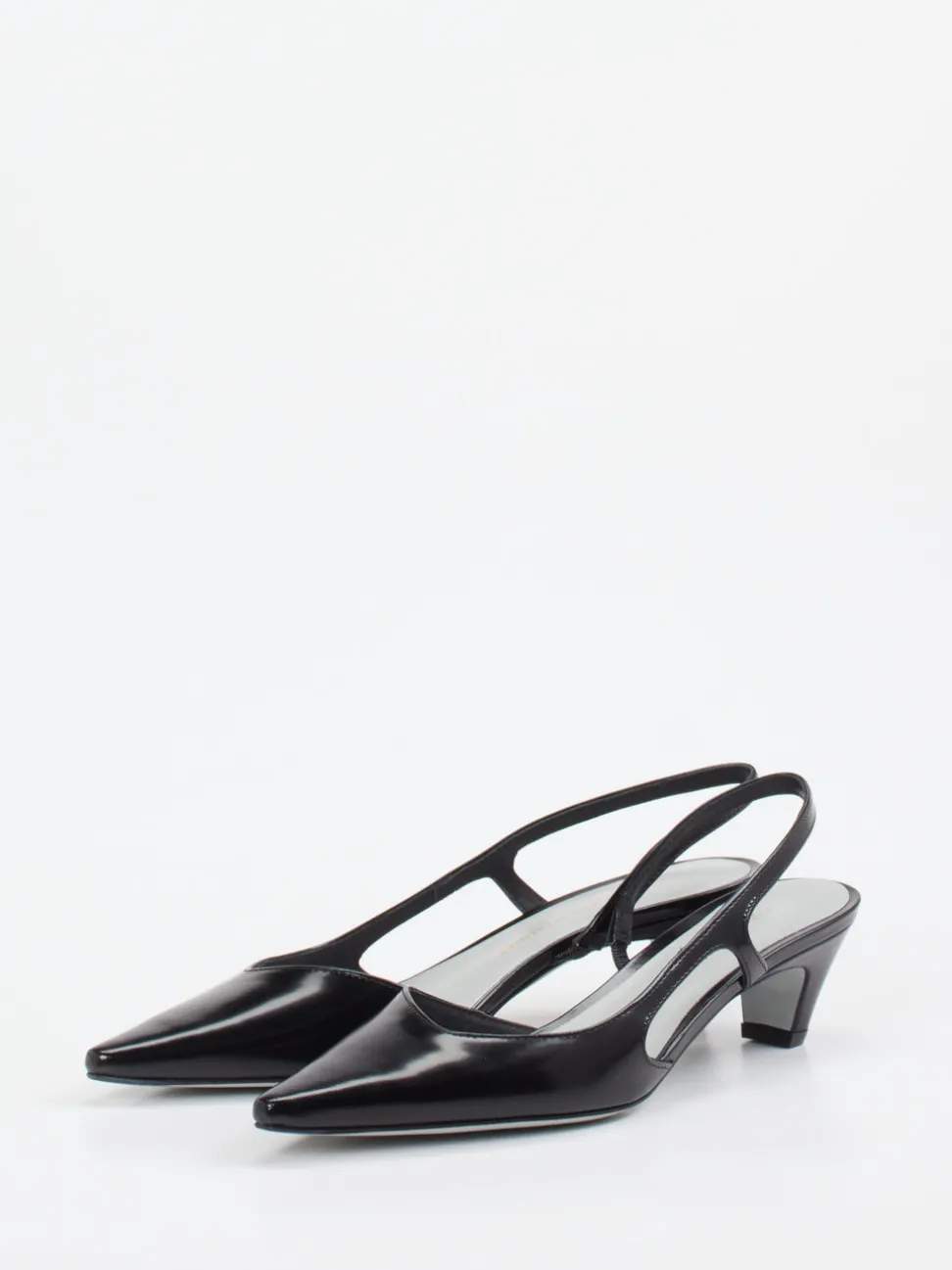 Konstantin Starke – Slingback-Pumps aus Hochglanzleder schwarz