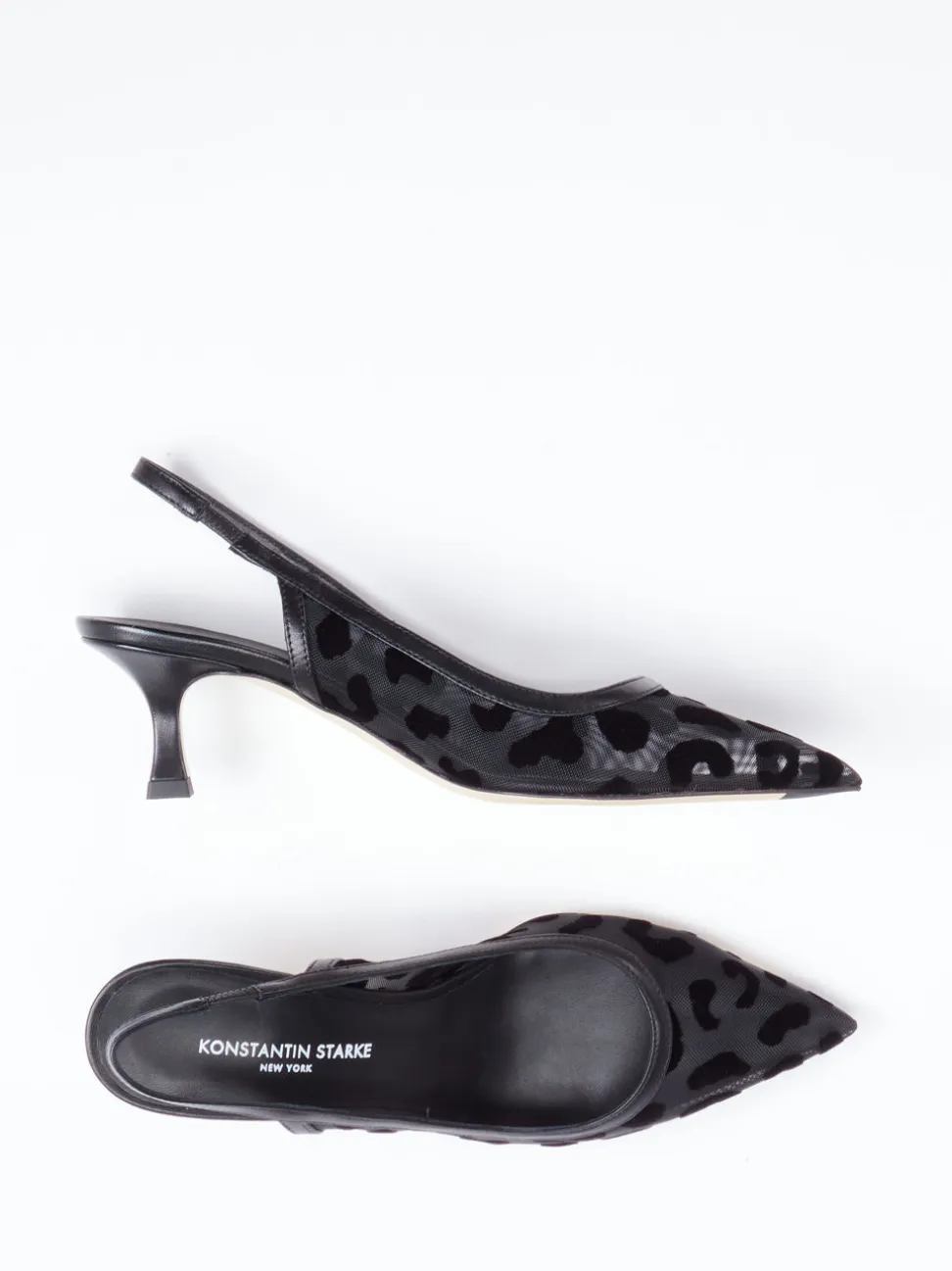Konstantin Starke – Slingback-Pumps aus Netzspitze Schwarz