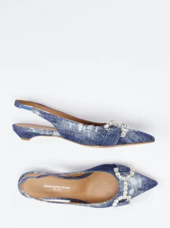 Konstantin Starke – Slingballerinas aus Denimtextil