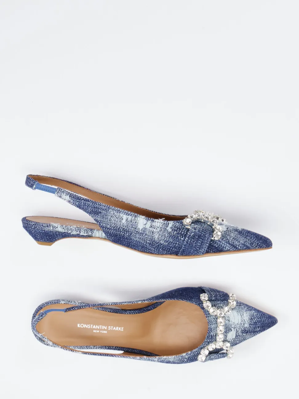 Konstantin Starke – Slingballerinas aus Denimtextil