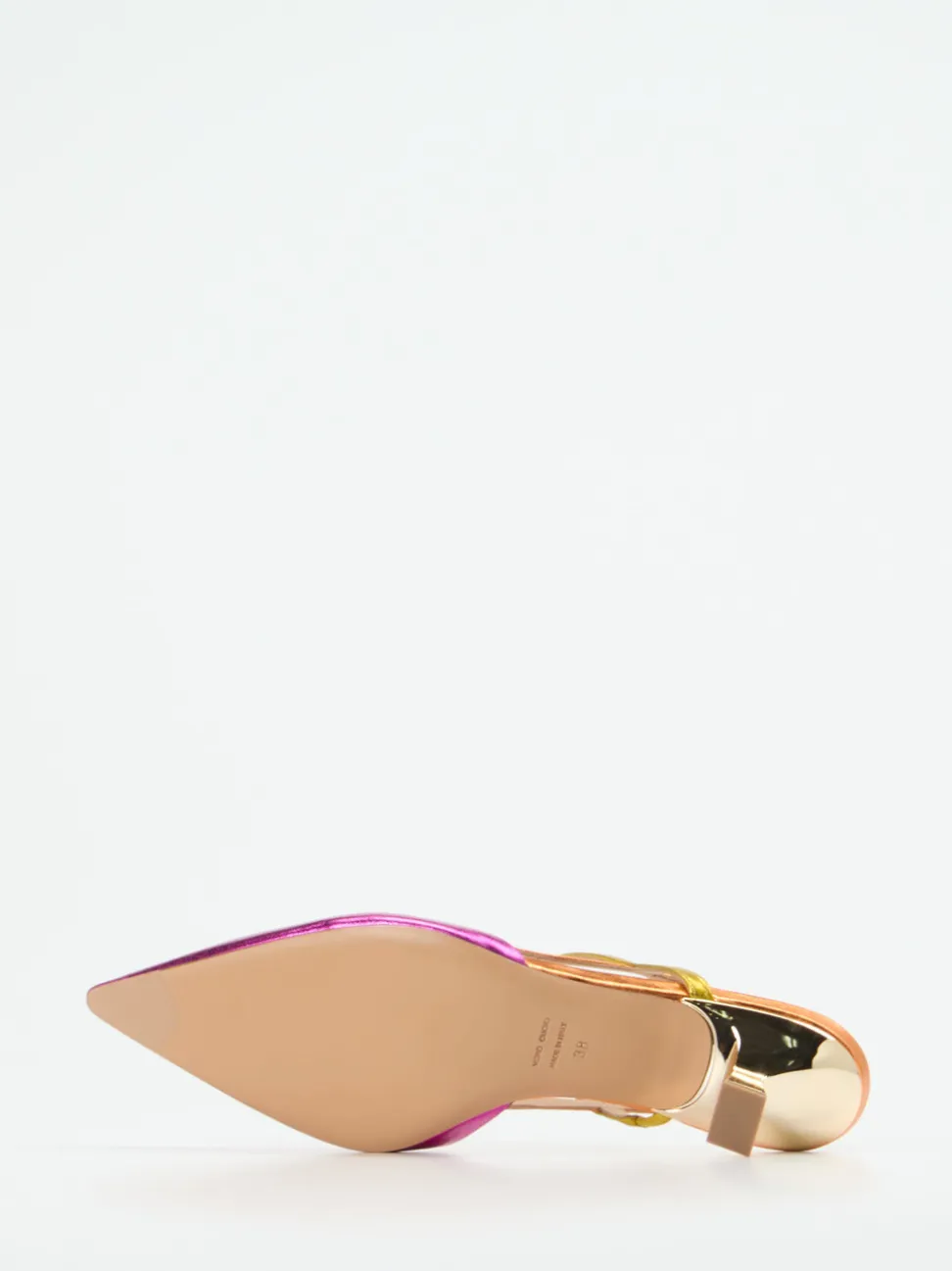 Konstantin Starke – Slingback-Pumps aus Metallicleder pink