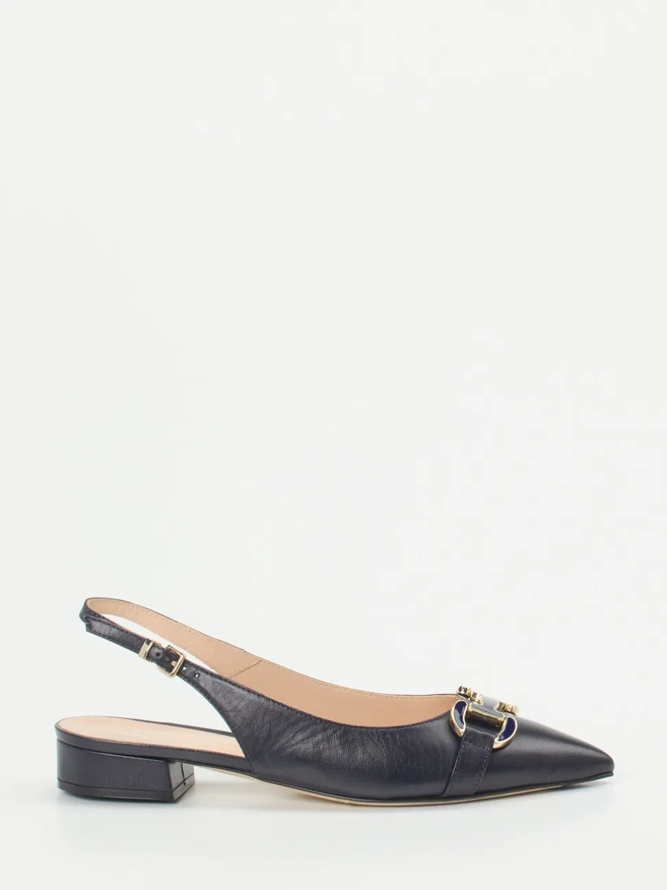 Konstantin Starke – Slingpumps aus Lammleder Dunkelblau