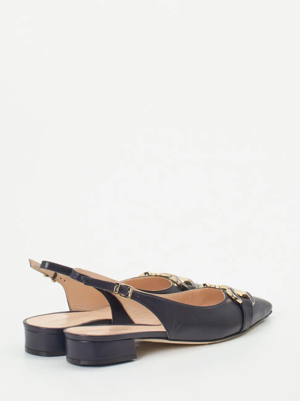 Konstantin Starke – Slingpumps aus Lammleder Dunkelblau
