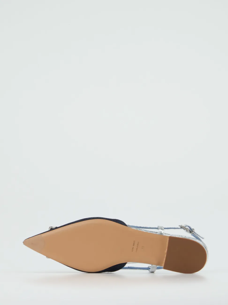 Konstantin Starke – Slingpumps aus Textil und Metallicleder