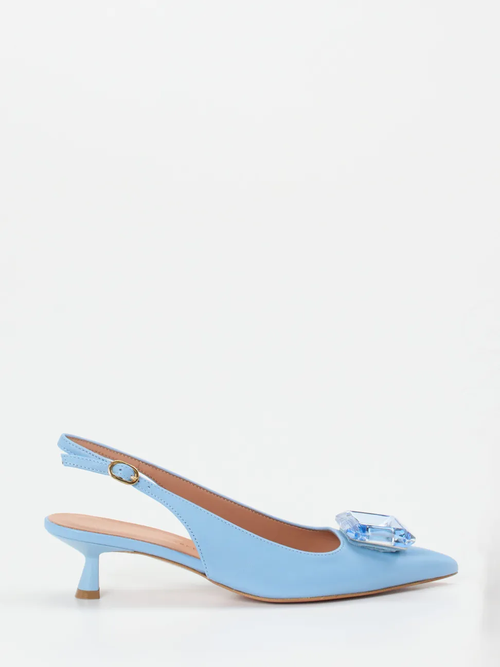 Konstantin Starke – Slingpumps aus Lammleder Himmelblau