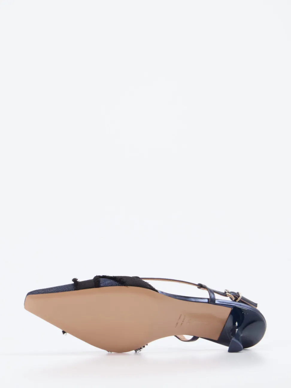 Konstantin Starke – Slingpumps aus Textil Dunkelblau