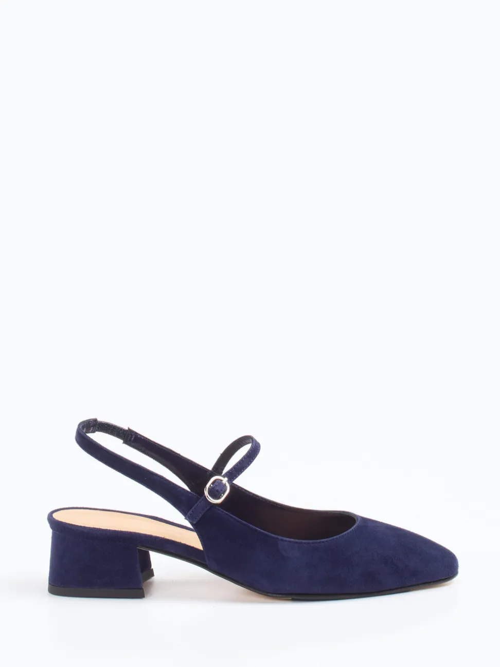 Konstantin Starke – Slingpumps aus Veloursleder Dunkelblau