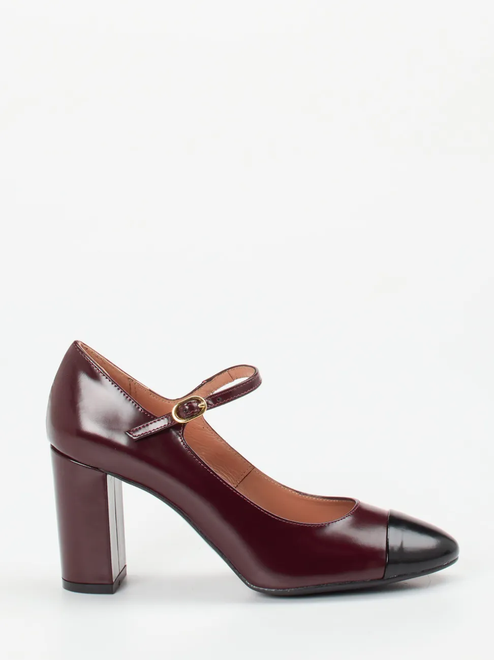 Konstantin Starke – Spangenpumps aus Hochglanzleder Bordeaux