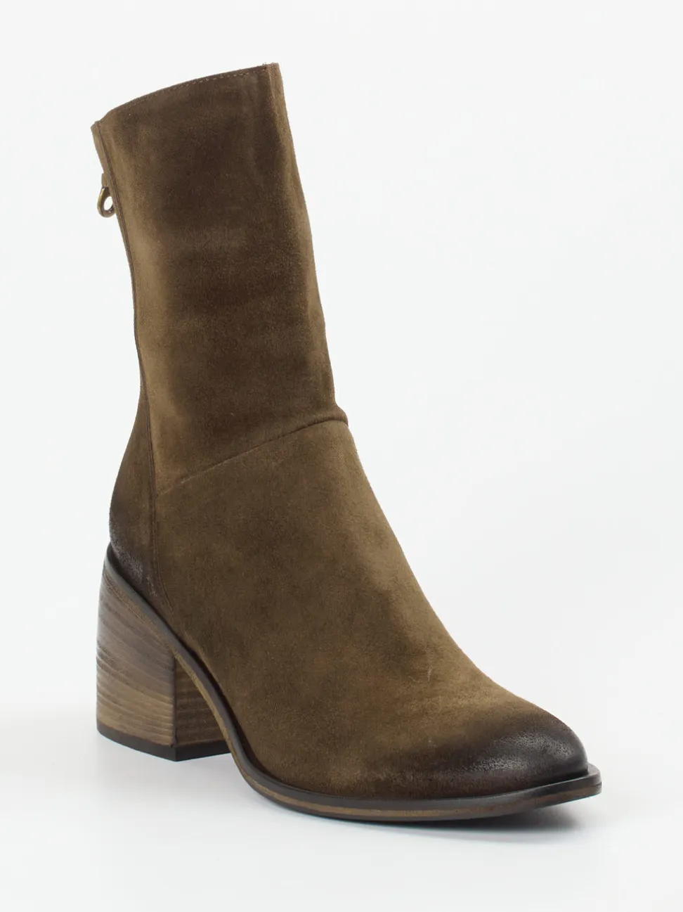 Konstantin Starke – Stiefelette aus Veloursleder braun
