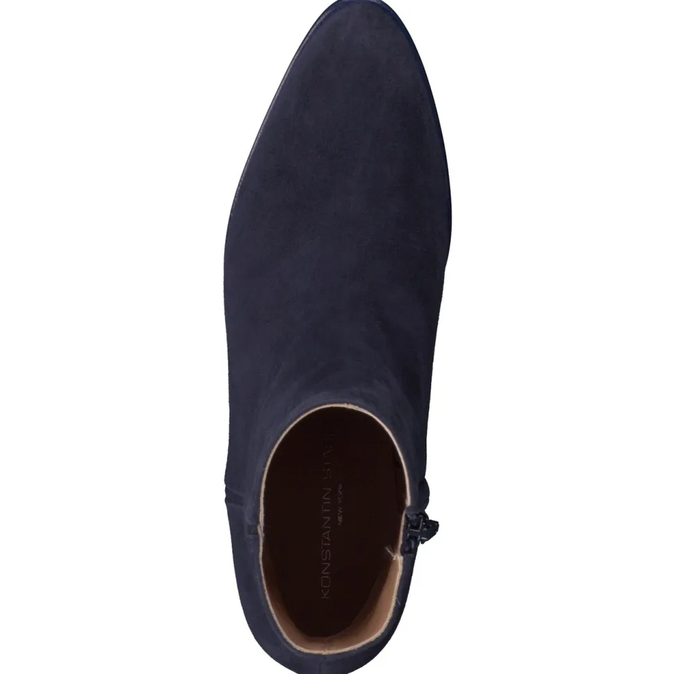 Konstantin Starke – Stiefeletten aus Veloursleder blau