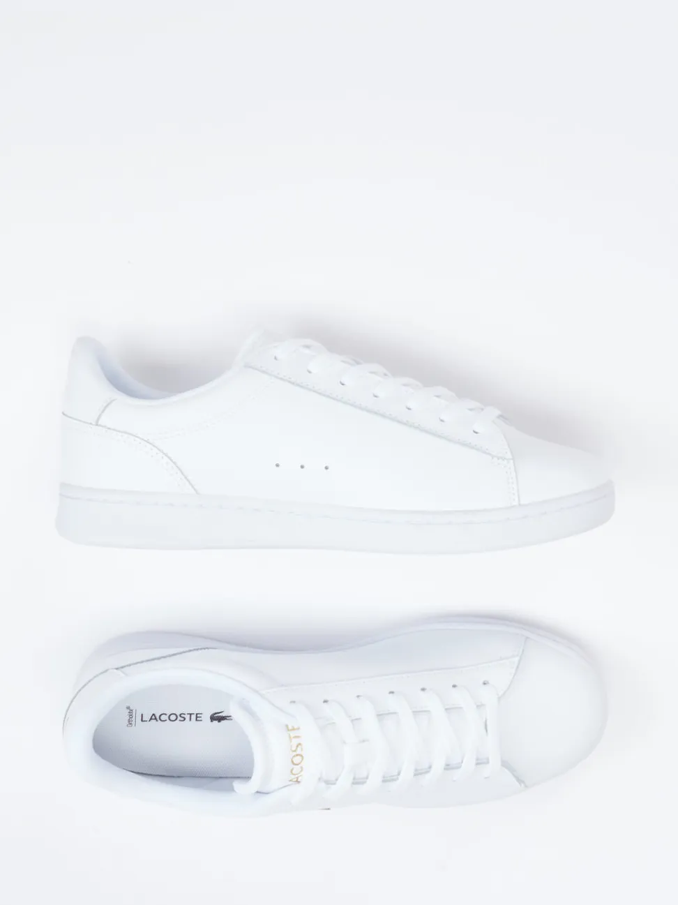 Lacoste – Low-Top Sneaker aus Glattleder weiß