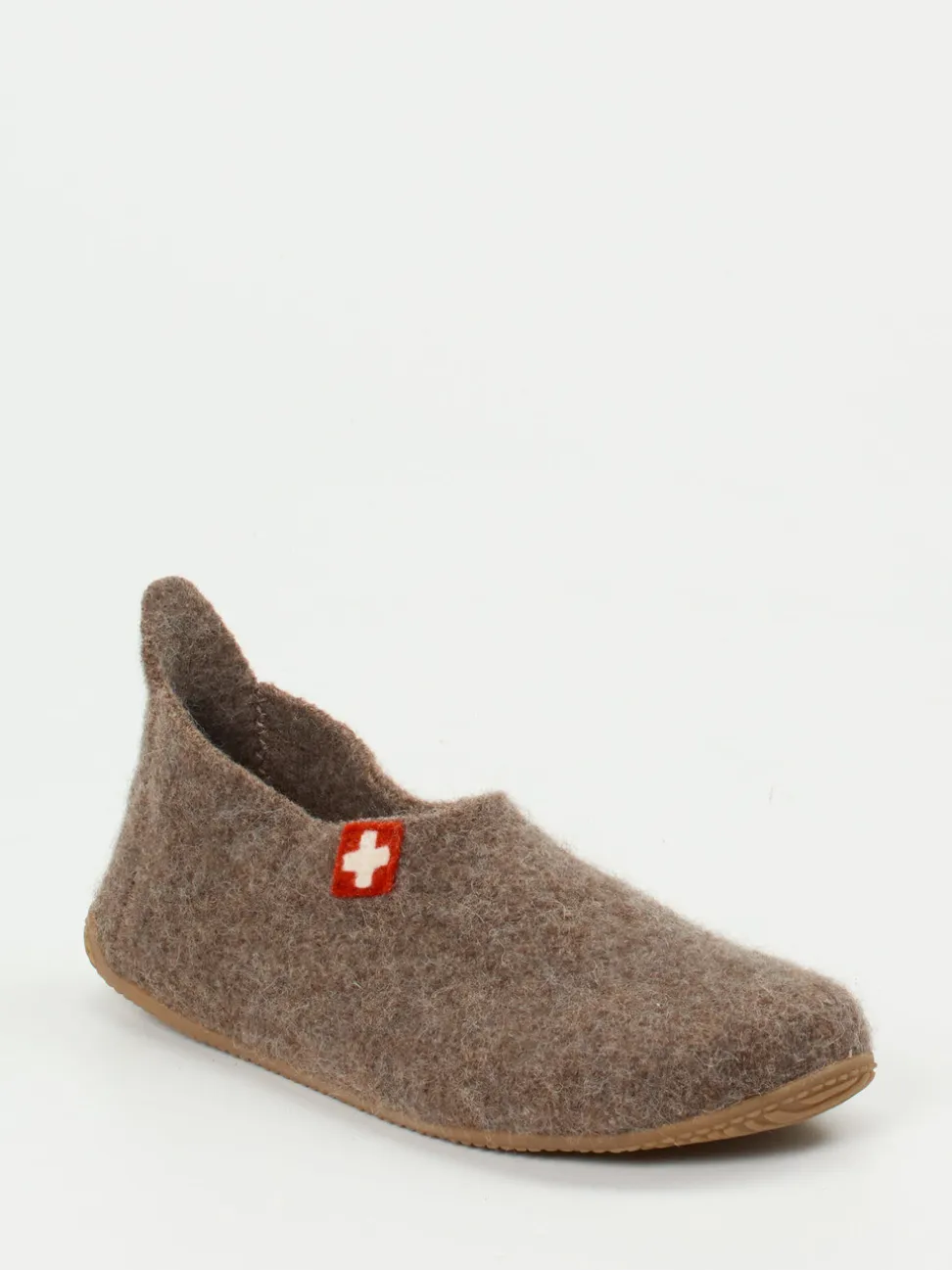 Living Kitzbühel – Hüttenschuhe aus Wollfilz braun