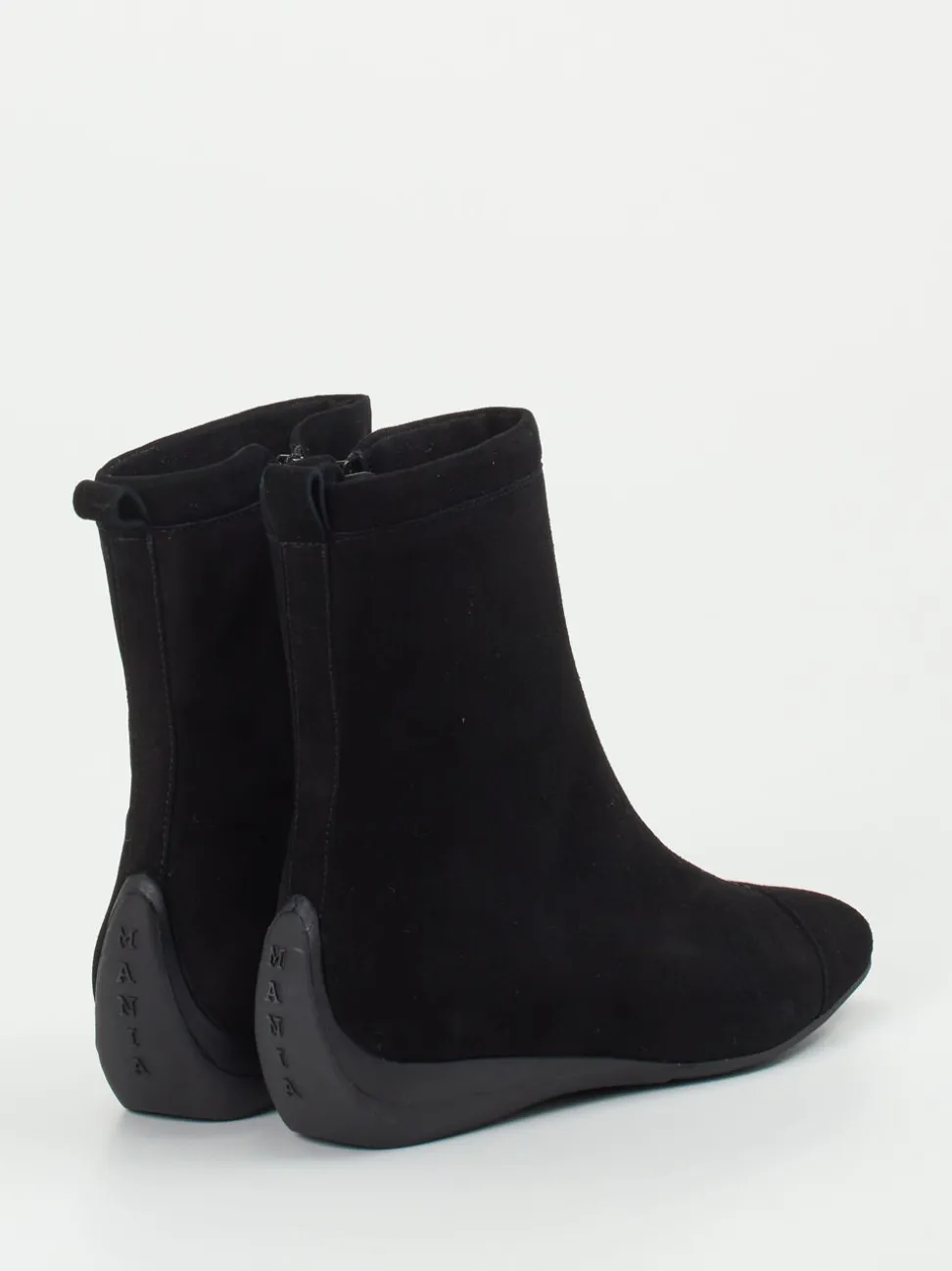 Mania – Ankle Boots aus Veloursleder Schwarz