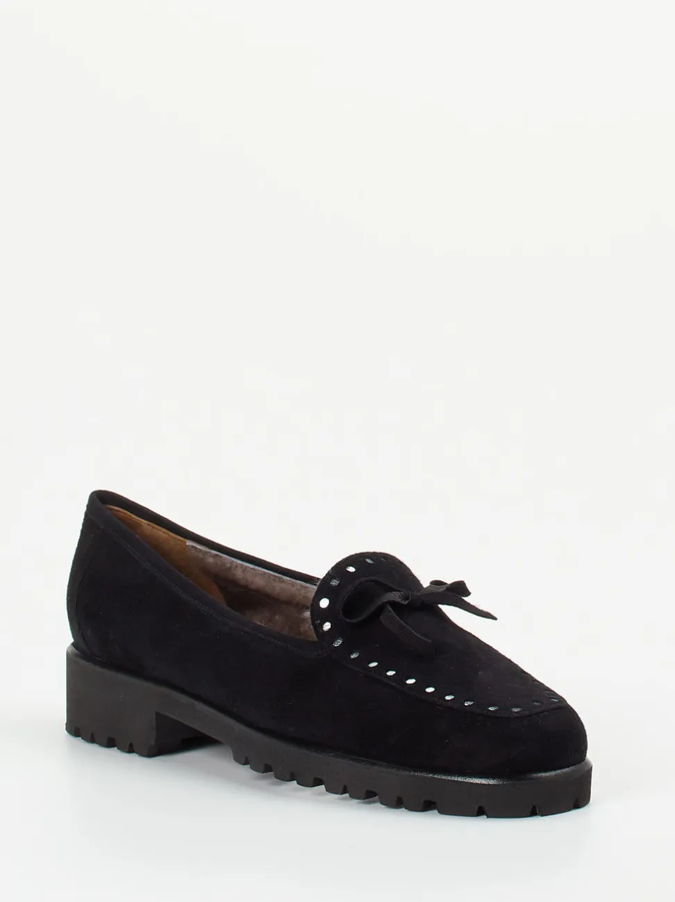 Mannori – Loafer aus Veloursleder in Schwarz