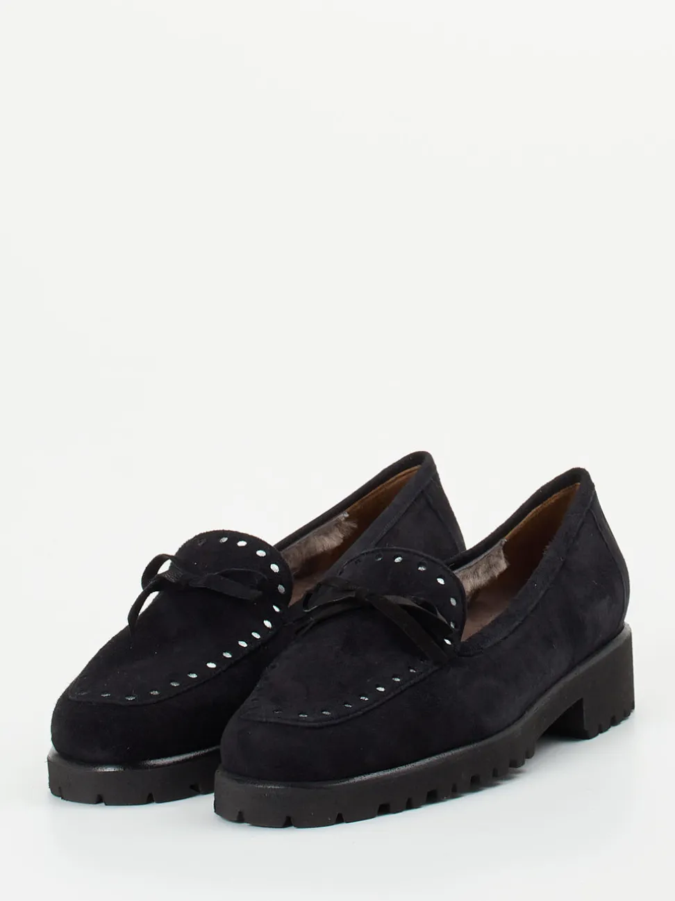 Mannori – Loafer aus Veloursleder in Schwarz