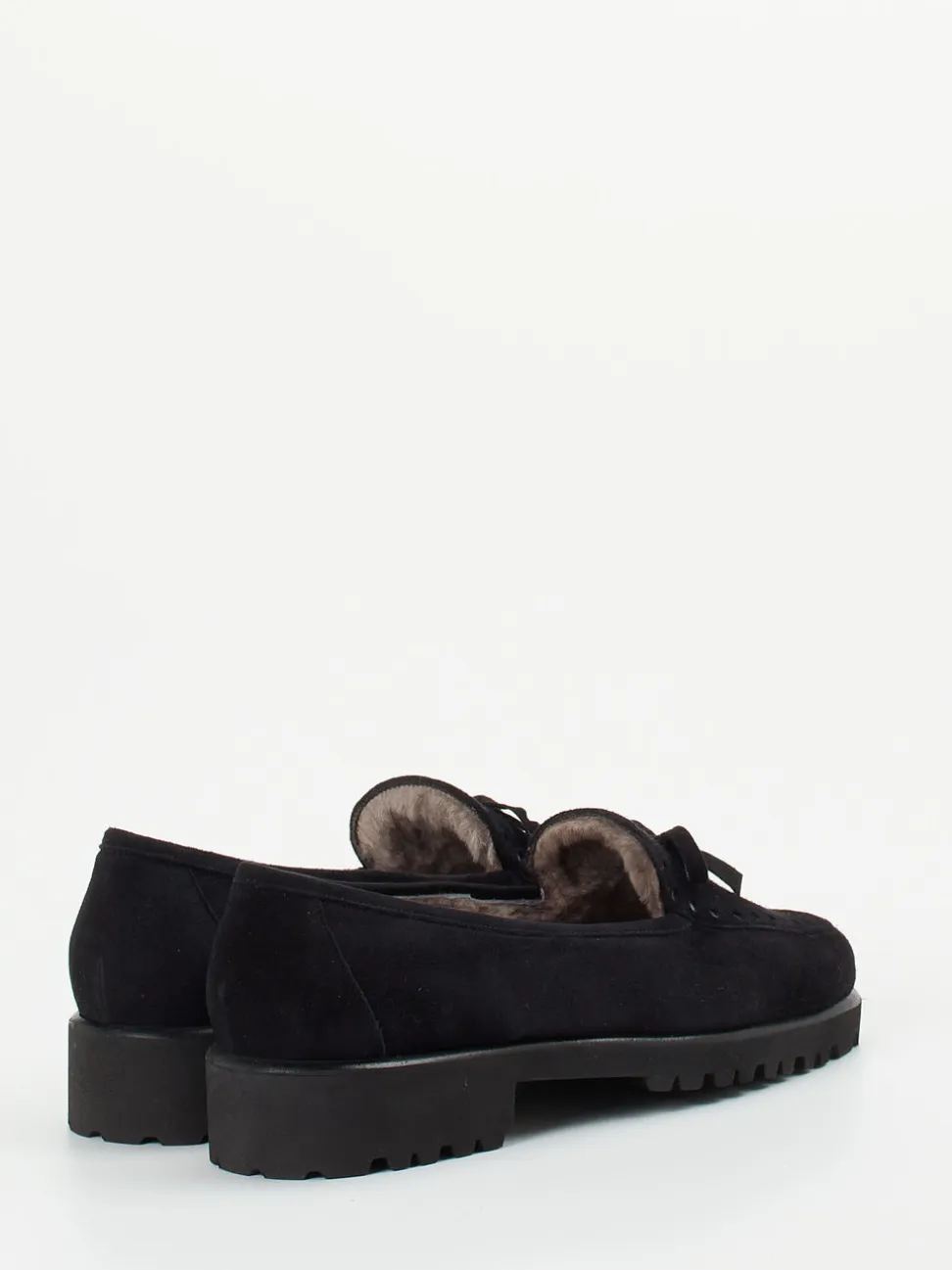Mannori – Loafer aus Veloursleder in Schwarz