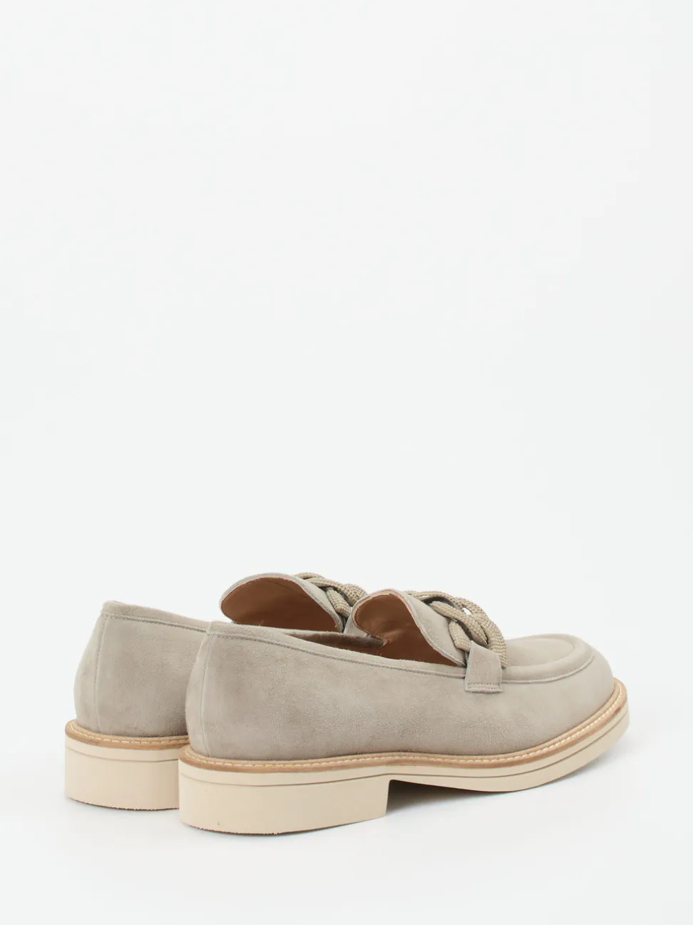 Mannori – Loafer aus Veloursleder in Steingrau