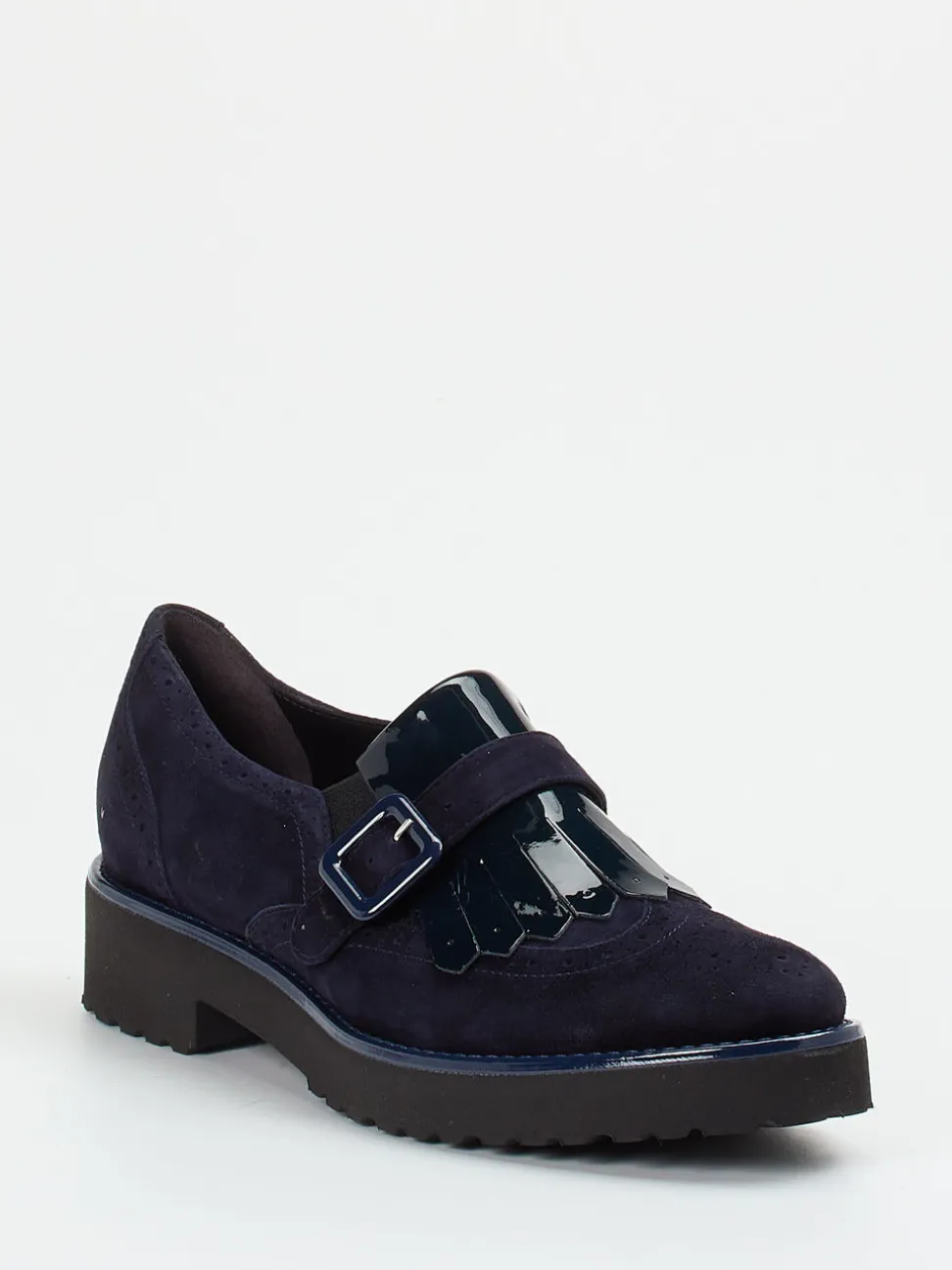 Mannori – Loafer aus Veloursleder mit Lackdetails