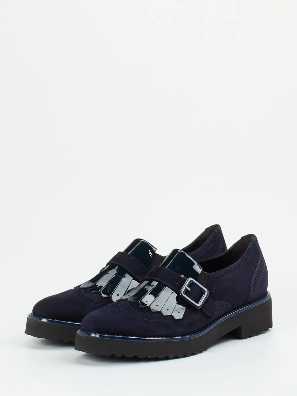 Mannori – Loafer aus Veloursleder mit Lackdetails