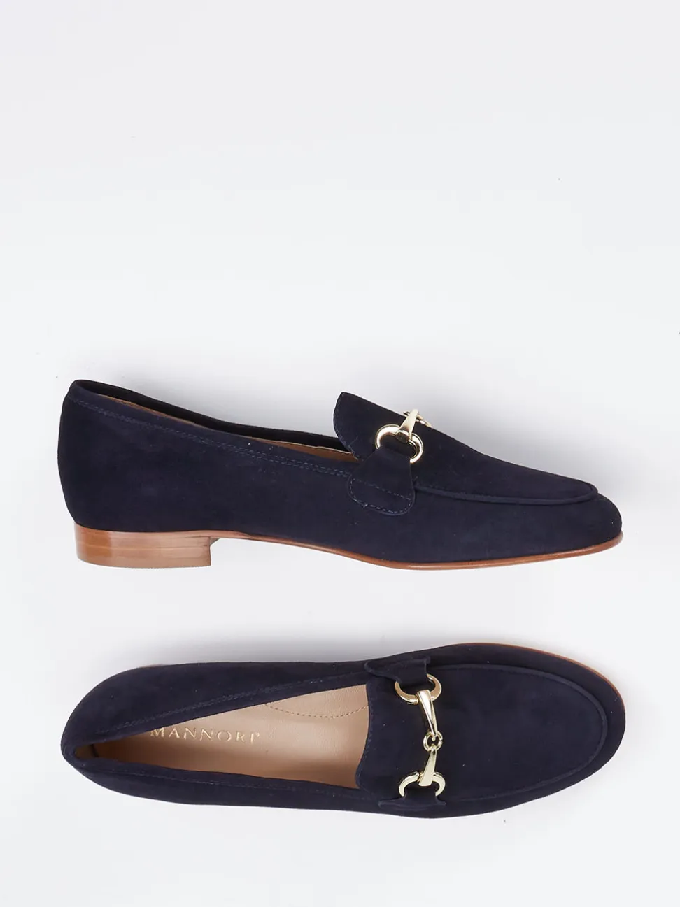 Mannori – Loafer aus Veloursleder Dunkelblau