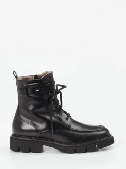 Mannori – Schnürboots aus Lammleder Schwarz