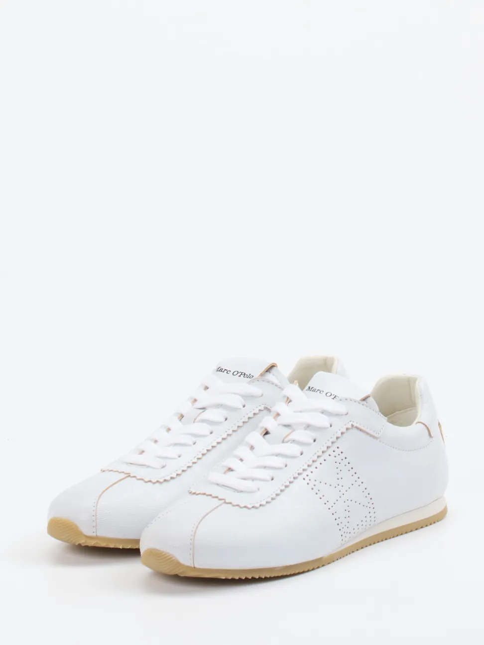 Marc O'Polo – Sneaker aus Kalbleder in Weiß