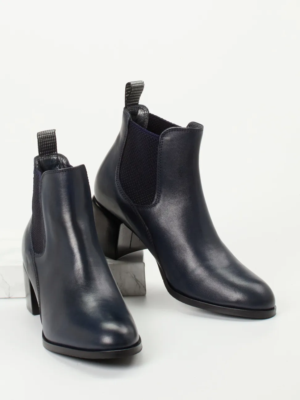 Maripé – Chelsea Boots aus Kalbleder Dunkelblau