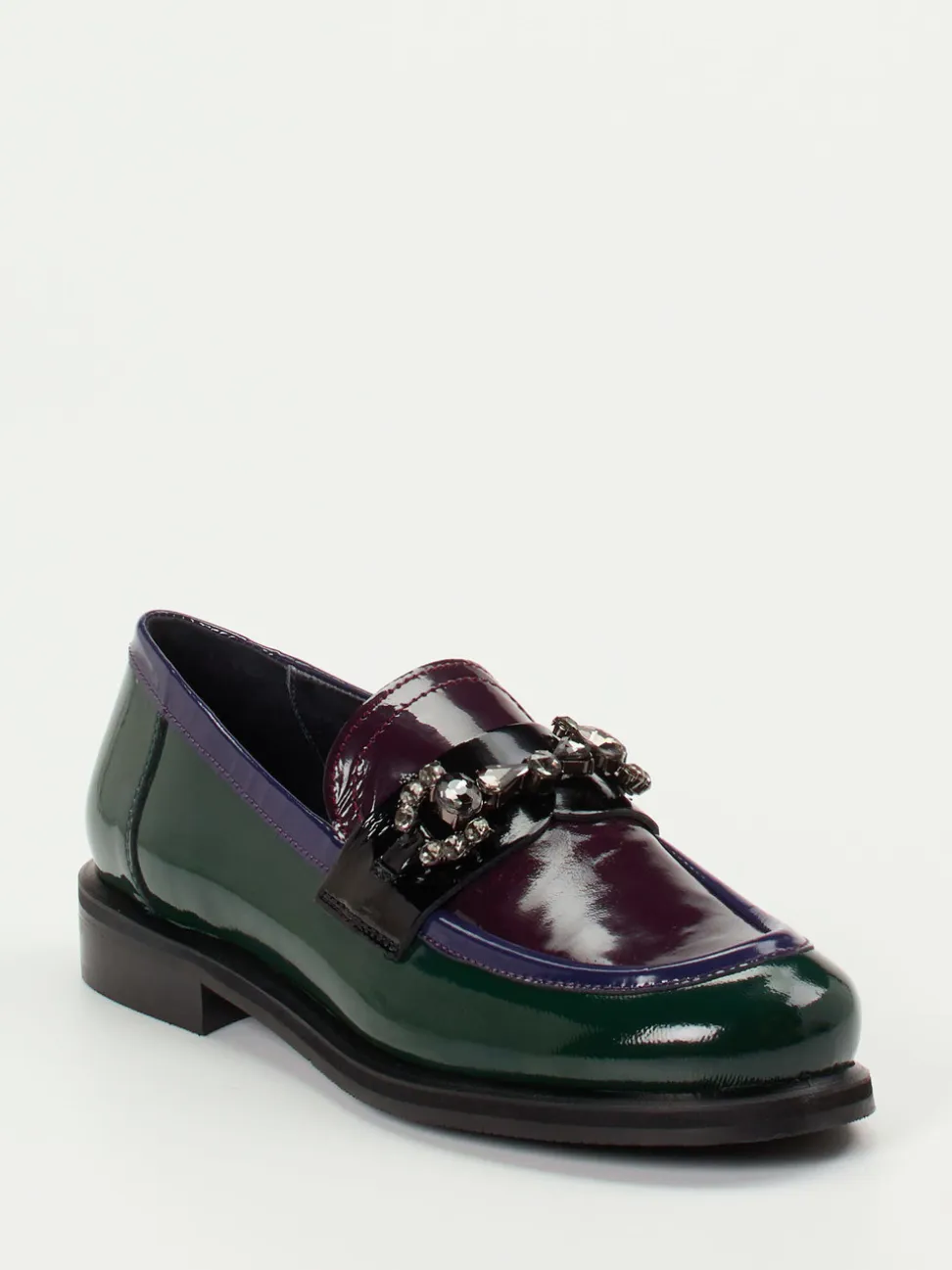 Maripé – Loafer aus Lackleder in Color-Blocking