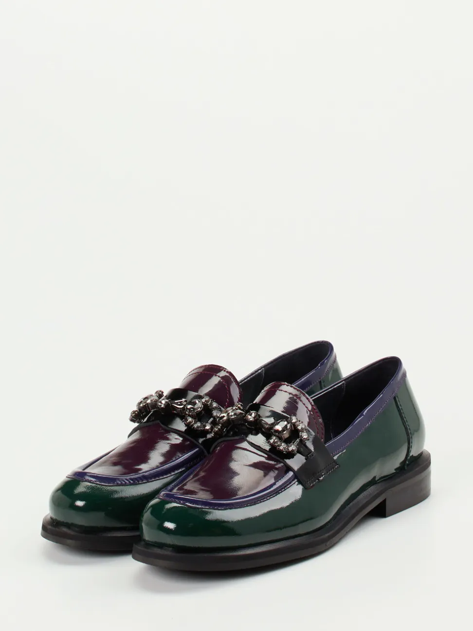 Maripé – Loafer aus Lackleder in Color-Blocking