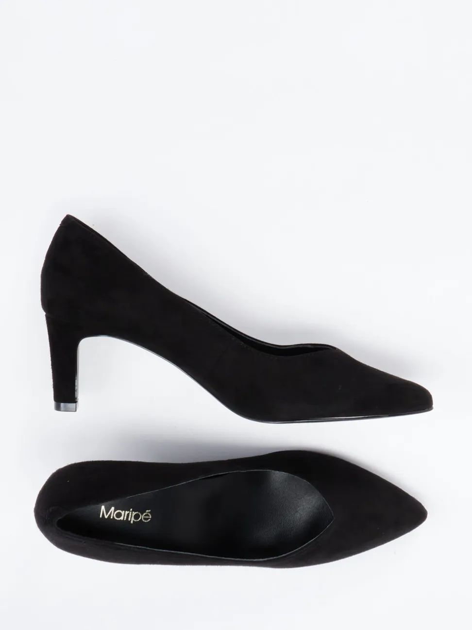 Maripé – Pumps aus Veloursleder schwarz