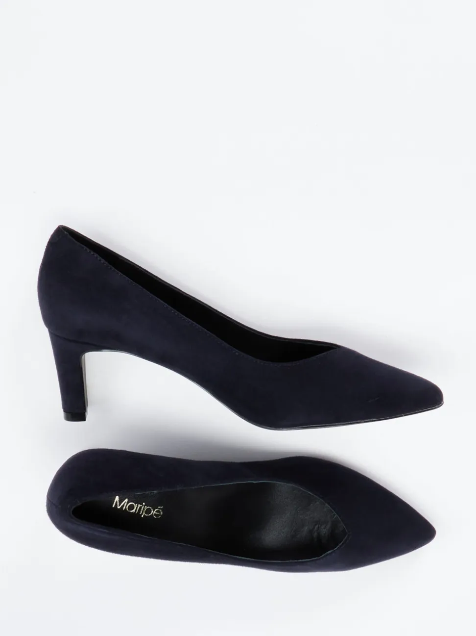 Maripé – Pumps aus Veloursleder dunkelblau