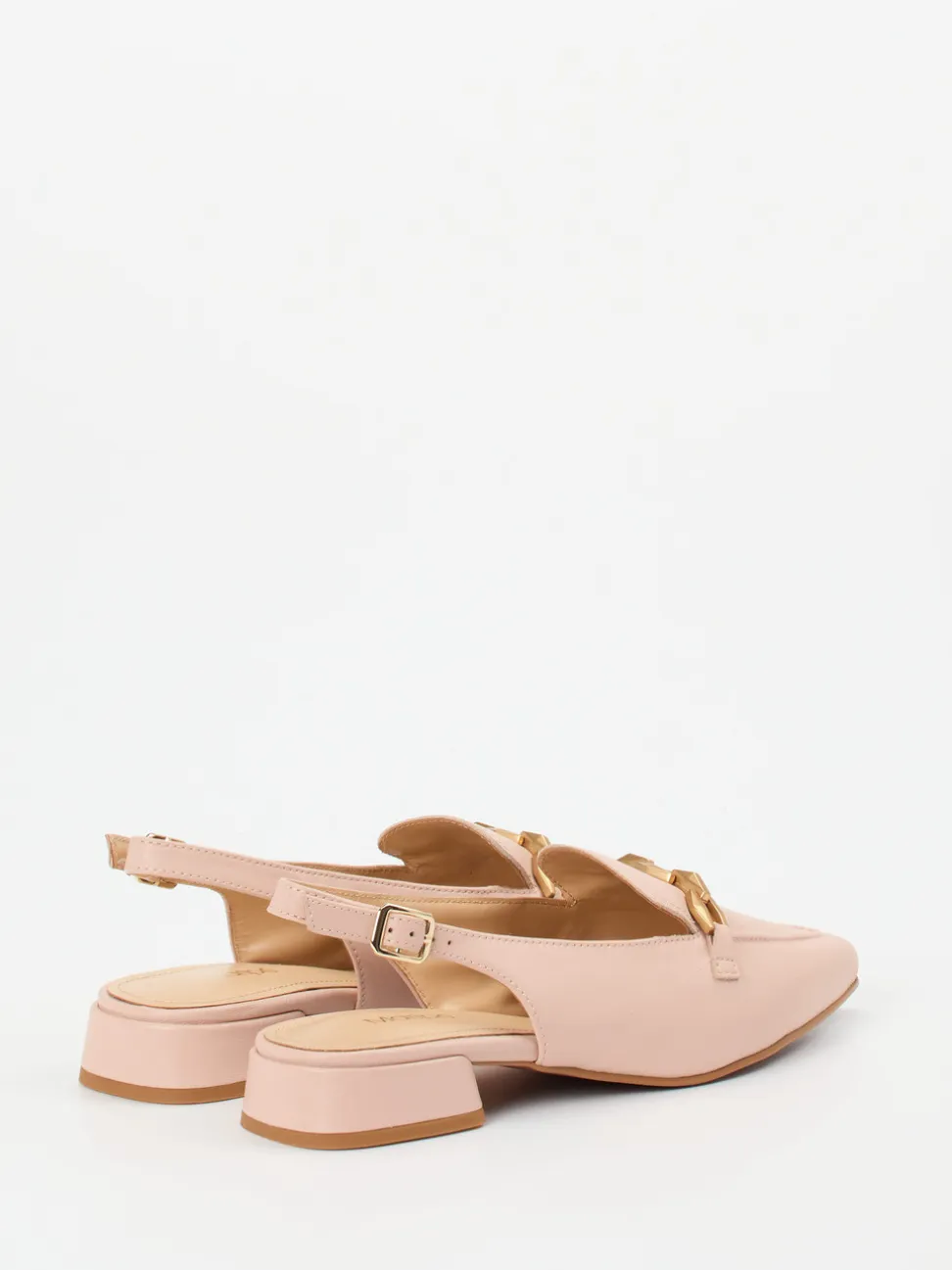 Maripé – Slingback-Loafer aus Lammleder in Rosé