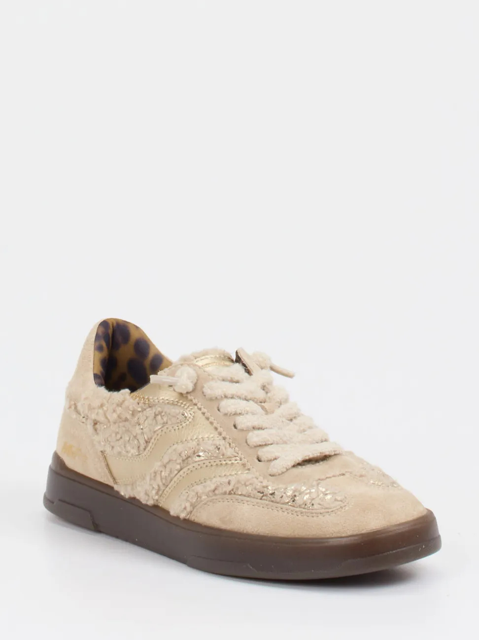 MRP – Low-Top Sneaker aus Veloursleder beige