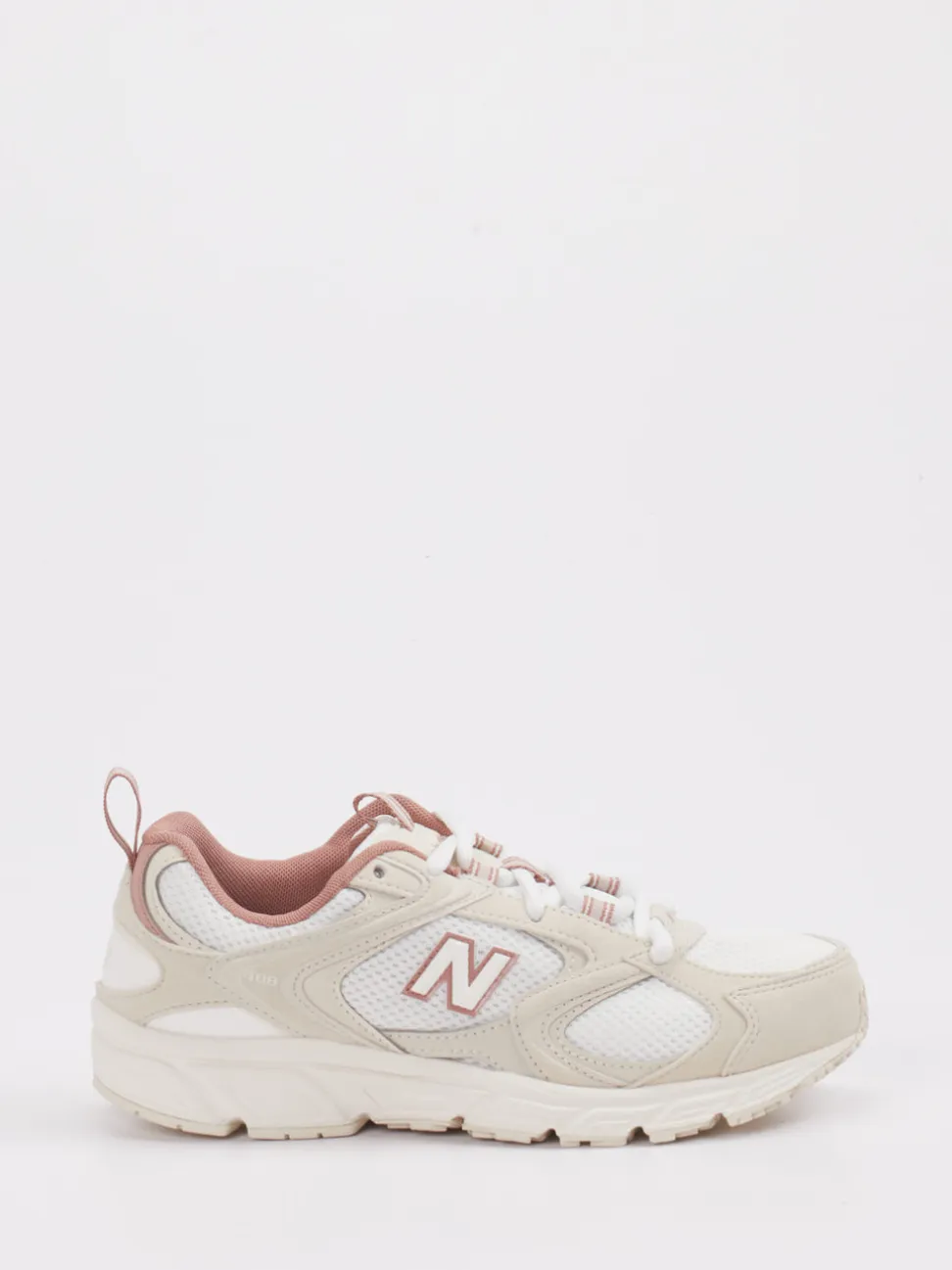 New Balance – Retro-Sneaker aus Textil und Veloursleder beige