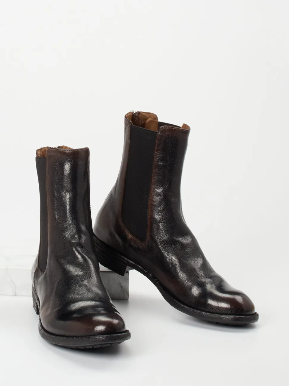 Officine Creative – Chelsea Boots aus Büffelleder braun