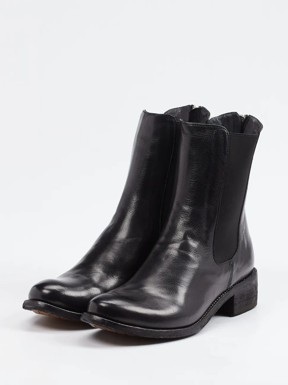 Officine Creative – Chelsea Boots aus Büffelleder schwarz