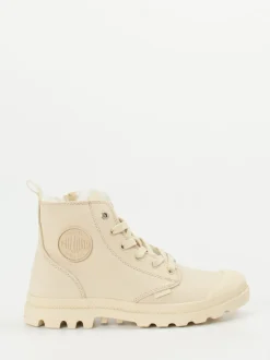 Palladium – Schnürboots aus Nubukleder beige