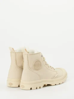 Palladium – Schnürboots aus Nubukleder beige
