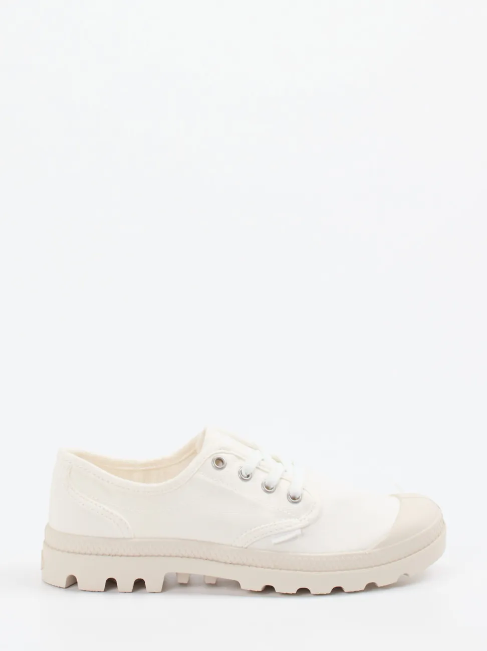 Palladium – Schnürschuhe aus Canvas in Off-White