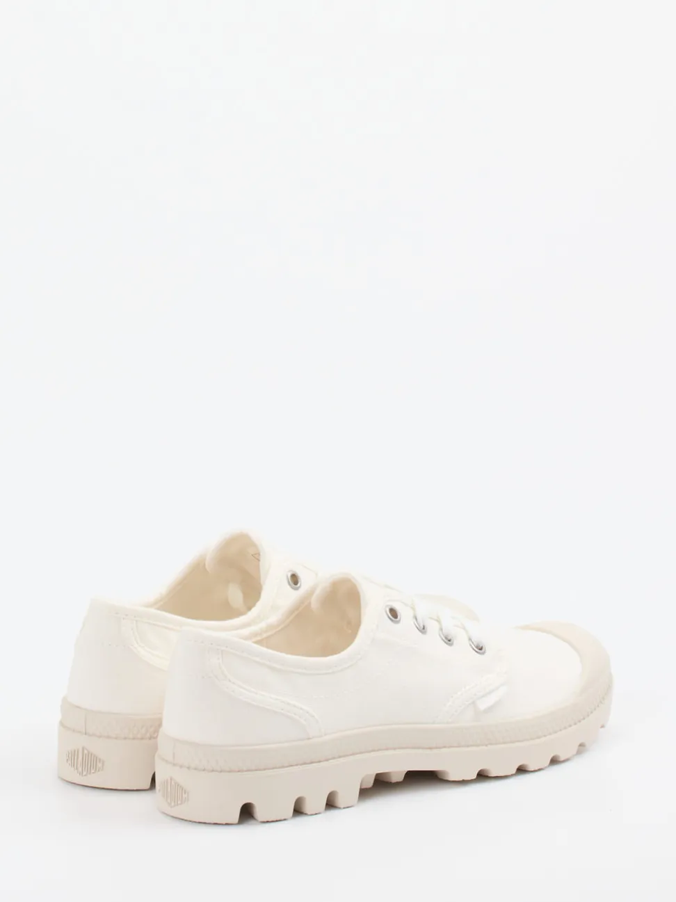 Palladium – Schnürschuhe aus Canvas in Off-White