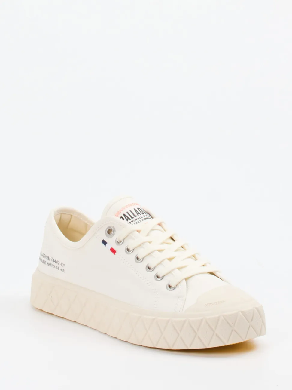 Palladium – Sneaker aus Canvas in Cremeweiß